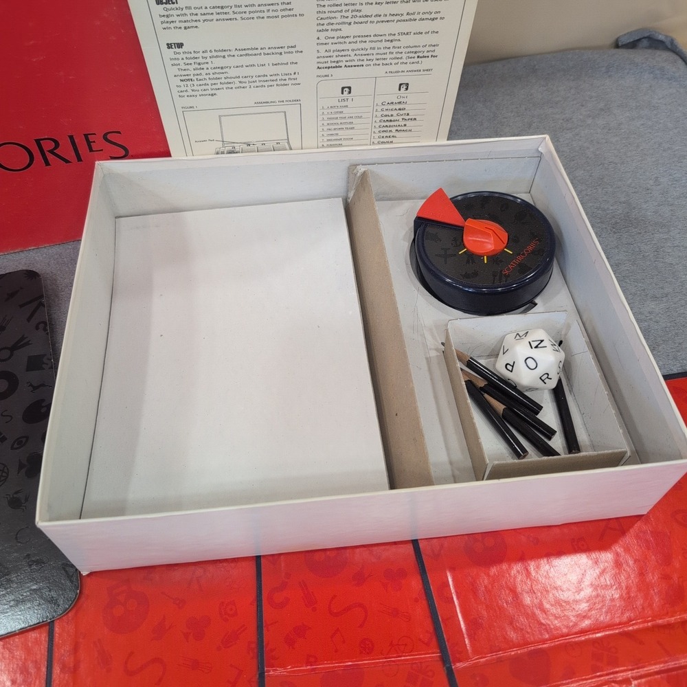 Vintage 1988 The Game of Scattergories Milton Bradley Classic Word Party Game - Picture 2 of 2